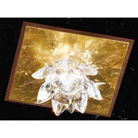 Fiore Cristallo Applique e plafoniera base ruggine antico 13,5 cm in elegante design con elementi in cristallo.