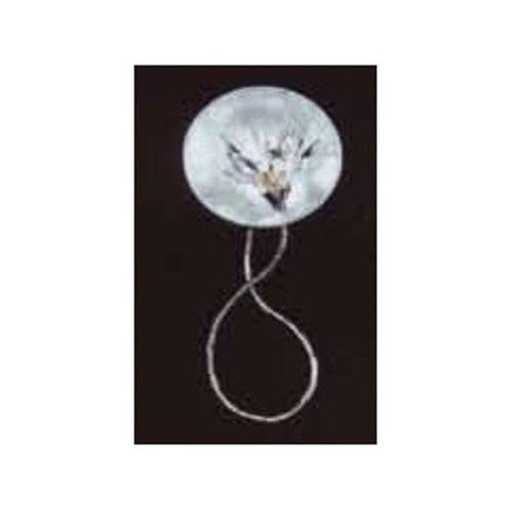 Applique Fiorella in argento con braccio cromato da 30 cm, dal design elegante e con cristalli scintillanti.