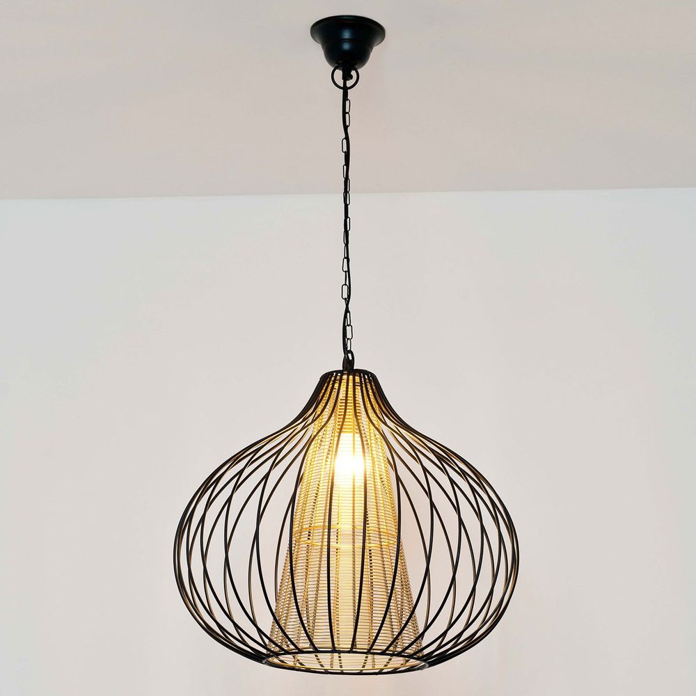 Pendant lamp Capello Gross Iron Black-Gold