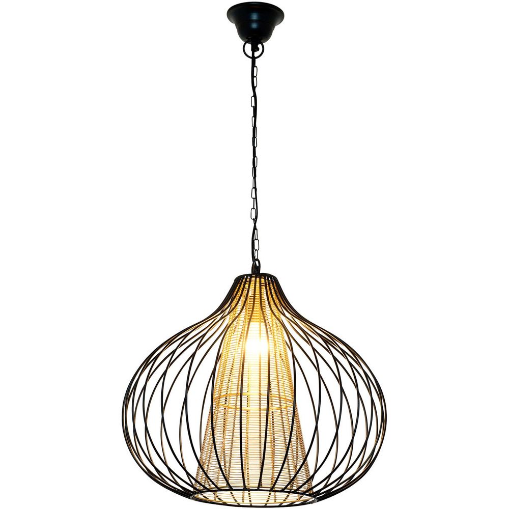 Pendant lamp Capello Gross Iron Black-Gold