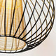 Pendelleuchte Capello Eisen Schwarz-Gold mit einem einzigartigen, eleganten Drahtdesign in Schwarz und Gold.