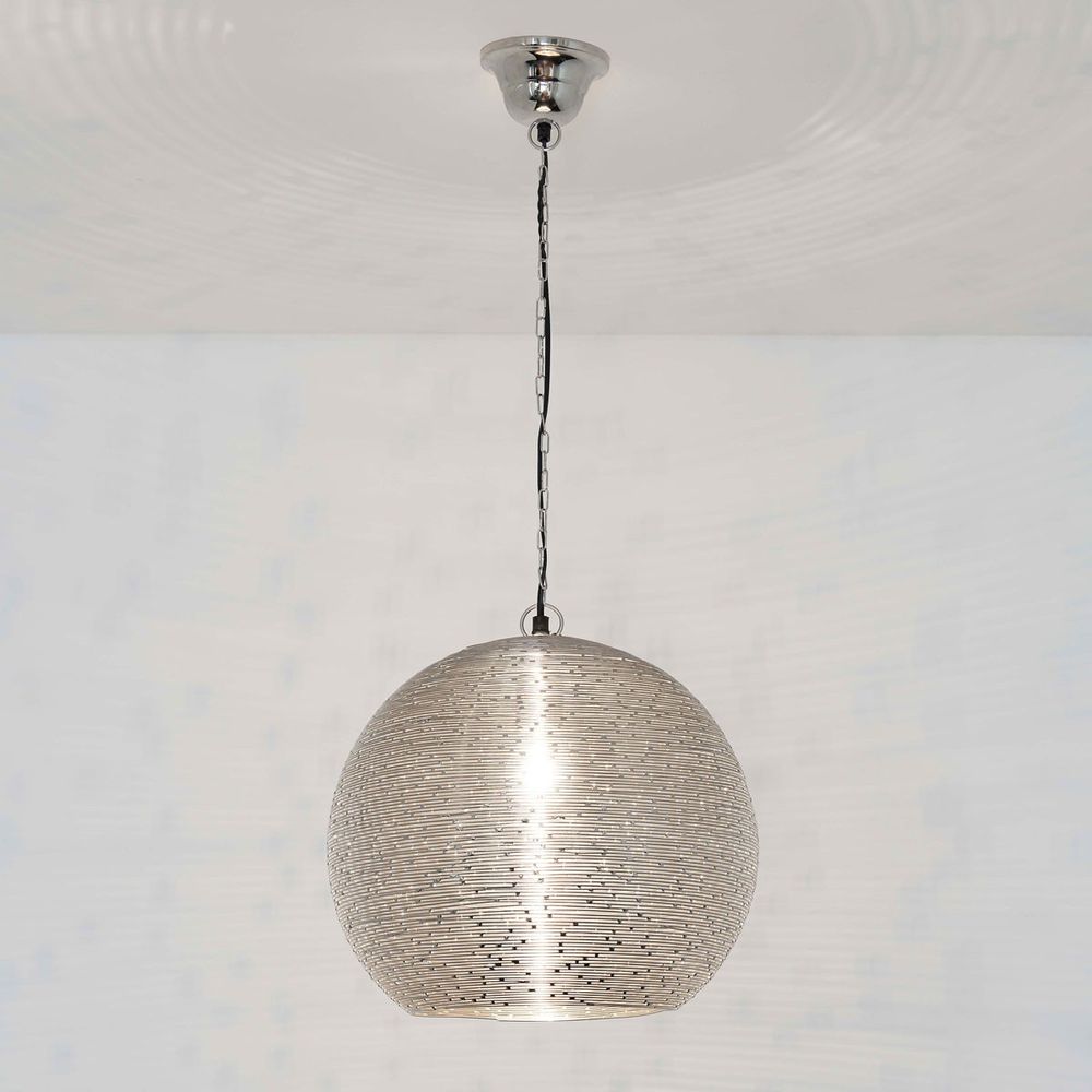 Pendelleuchte Colibri Stahldraht Vernickelt Silber