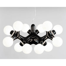 DNA Septo-15 pendant lamp black with white lights in organic form
