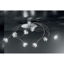 Fiorella Silber Deckenleuchte 8-flammig Arme Chrom 84cm
