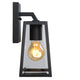 Outdoor wall lantern Matslot 1-light with glass shade Black 24.6cm (5)