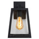 Matslot outdoor wall light country-style with glass shade 18cm black (4)