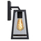 Matslot outdoor wall light country-style with glass shade 18cm black (5)