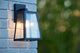 Matslot outdoor wall light country-style with glass shade 18cm black (3)
