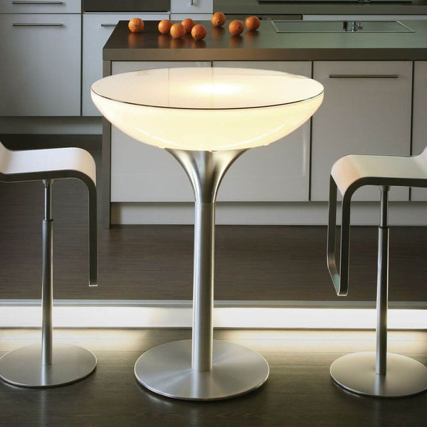 Moree Lounge Table Tisch 105cm au design moderne, idéal pour les intérieurs avec E27 ampoule.