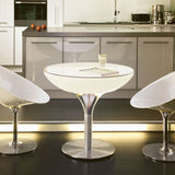Moderne Moree Lounge Tisch mit E27 Leuchtmittel, ideal für den Außenbereich, 45cm Durchmesser.