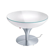 Moree Lounge Table Outdoor Tisch 55cm - Table design unique avec câble noir de 4 m, adapté à l’extérieur.