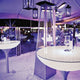 Moree Lounge Table Outdoor Tisch 55cm auf einem eleganten Außentisch in winterlicher Atmosphäre.