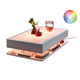 Moree Ora Home LED Couchtisch Pro Weiß mit multicolor LEDs, stylischem Stauraum und Appsteuerung.