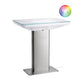 Moree Studio 105 LED Couchtisch Pro mit multicolor LED-Beleuchtung und transparentem Kabel.