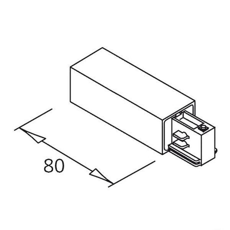 3-phase installation side feed protective conductor left black