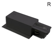 3-Phasen Einbau Seiten-Einspeisung Schutzleiter rechts Schwarz für die Einbau-Variante unserer 3-Phasen Stromschiene.