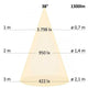 Diagramm der Lichtverteilung für 3-Phasen LED Strahler 1150lm 15W 4000K neutral Weiß mit 38° Abstrahlwinkel.