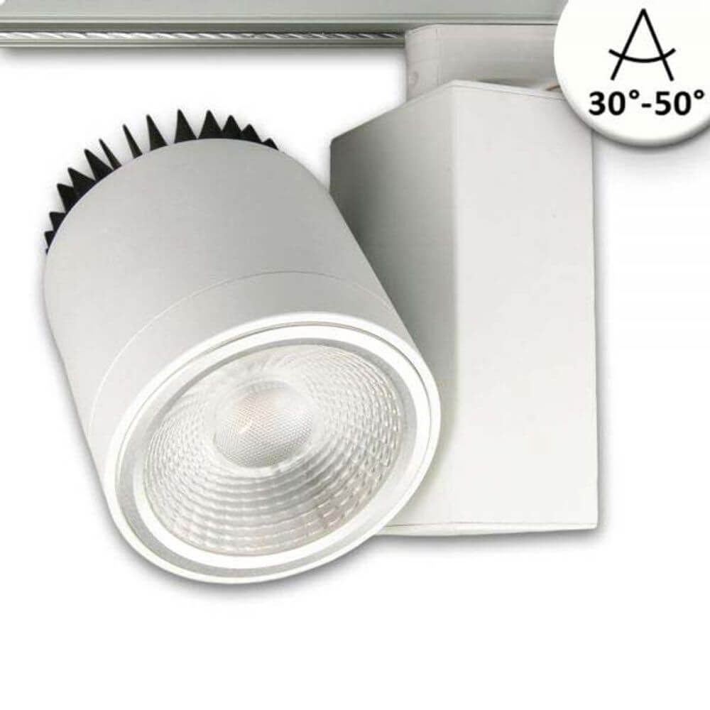 3-Phasen Power-LED Strahler 3000lm 4000K fokussierbar Weiß Dimmbar