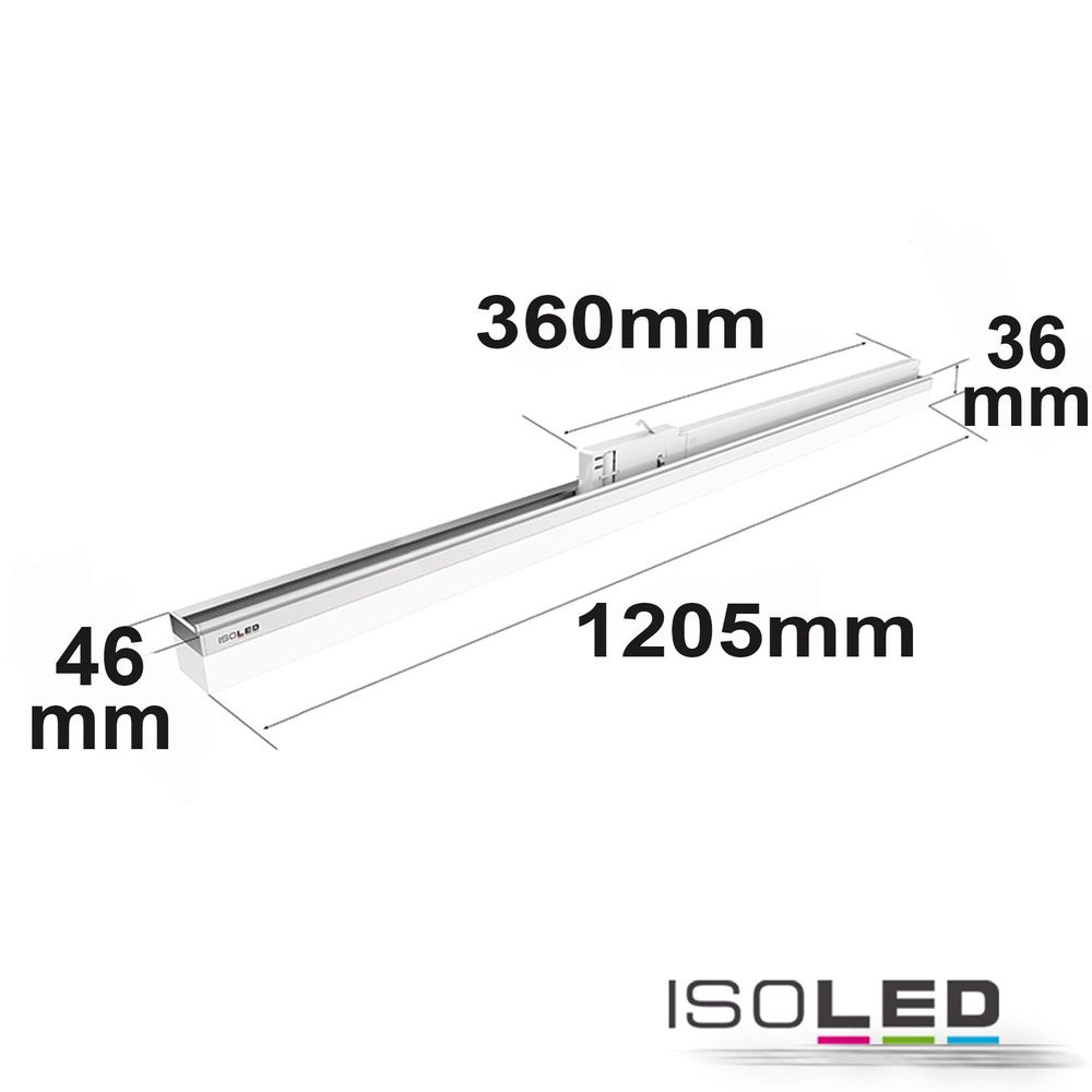 Lumière de ligne en 3 phases 60 cm ou 120 cm