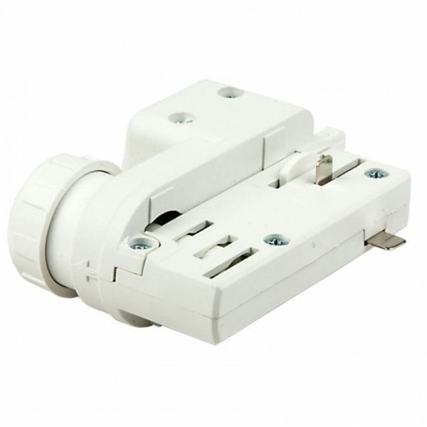 3-Phasen Pendelleuchten Adapter Weiß für 230V Pendelleuchten, universal für Stromschienen, max. 5kg