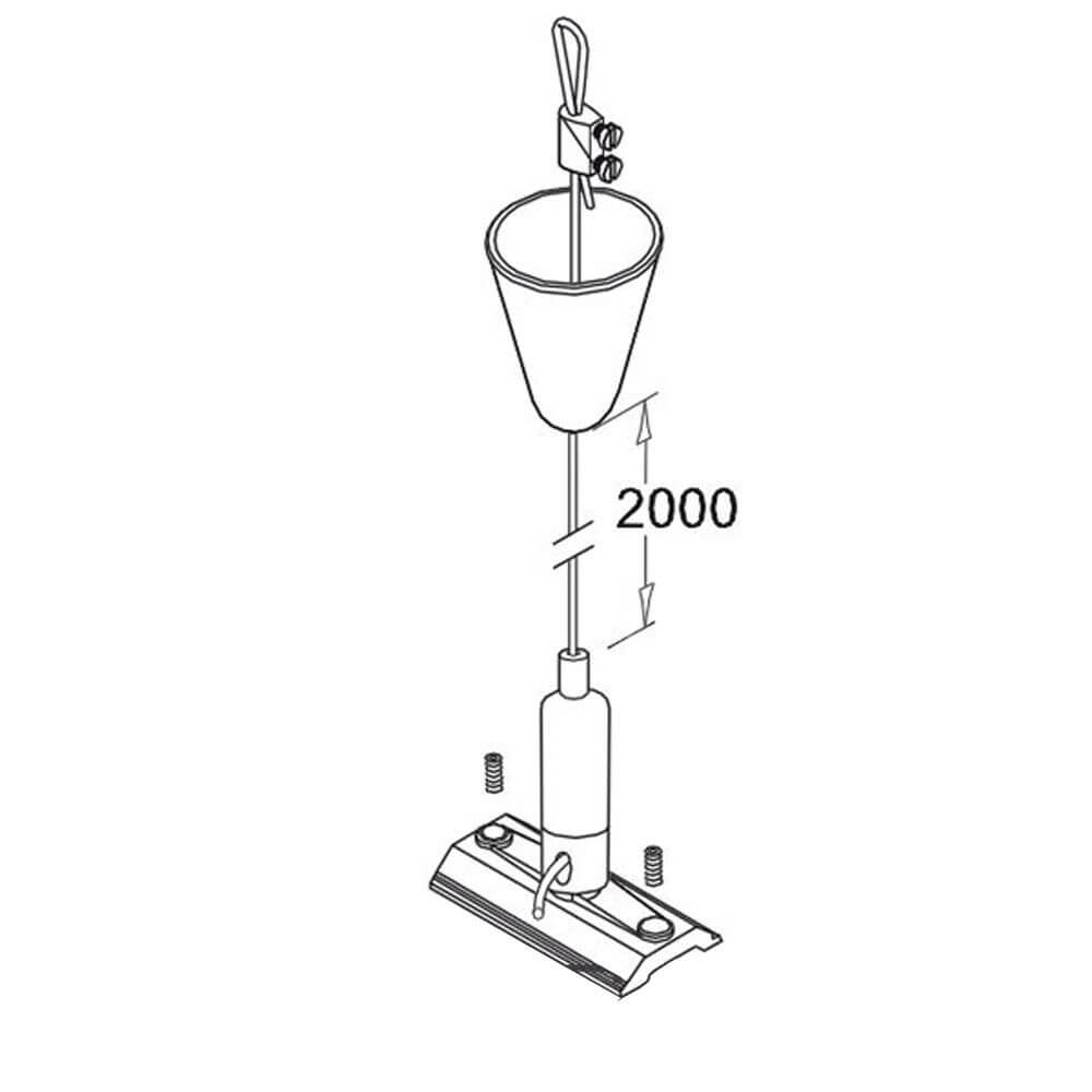 3-Phasen Seilabhängung mit Halter 2m