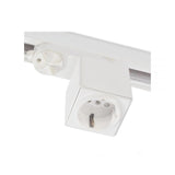 3-phase socket with adapter with safety plug white