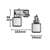 3-phase socket with adapter with safety plug white