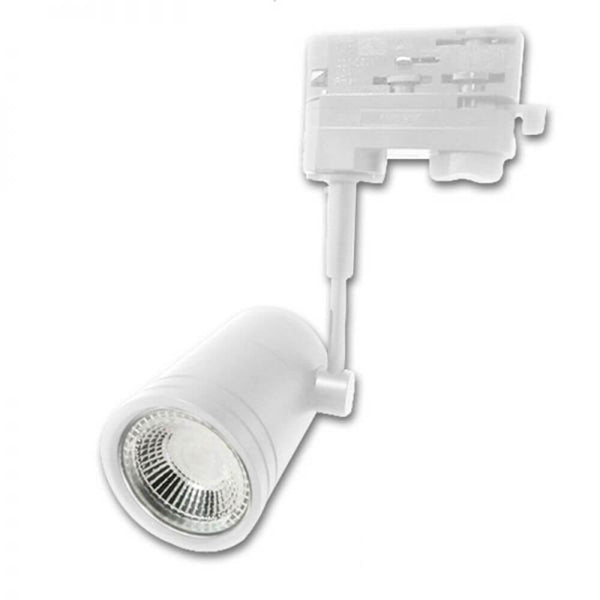 3-Phasen Strahler GU10 dreh- & schwenkbar Weiß, weißer Schienenstrahler mit Adapter für 3-Phasenschienen