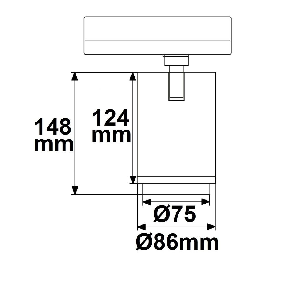 3 -vaiheinen valonheittimen lihakaupan valaistus 34W 20 ° -70 ° Valkoinen