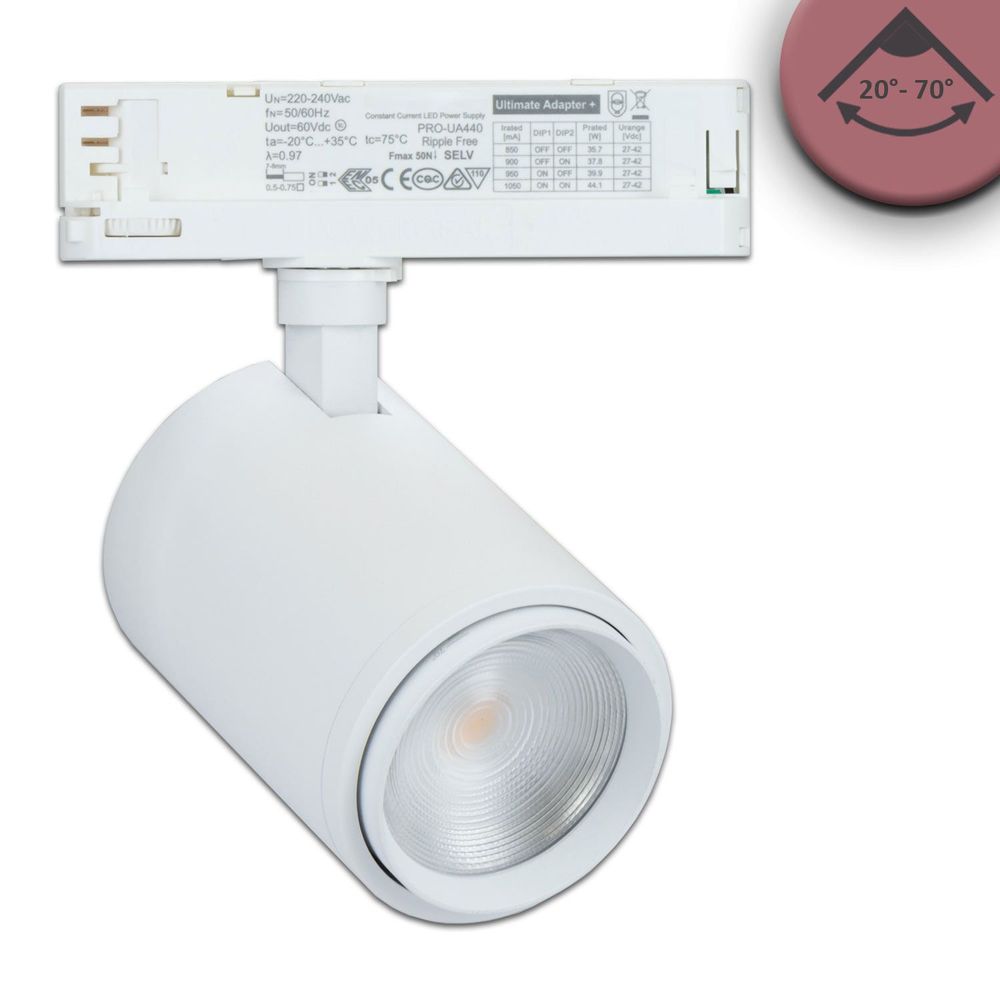 3 -faser Spotlight til kød Butcher's Luminaire 34W 20 ° -70 ° Hvid