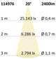 3 -vaiheinen valonheittimen lihakaupan valaistus 34W 20 ° -70 ° Valkoinen