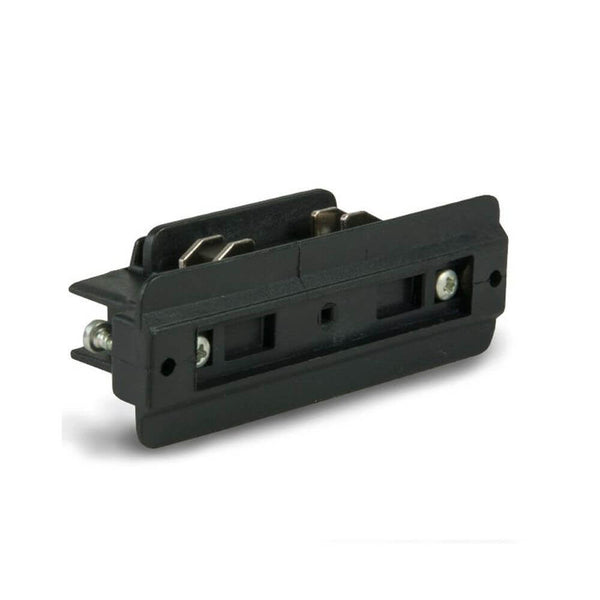 3-Phasen Linear-Verbinder Stromführend Schwarz für Stromschienen, schwarzer Kunststoff-Verbinder
