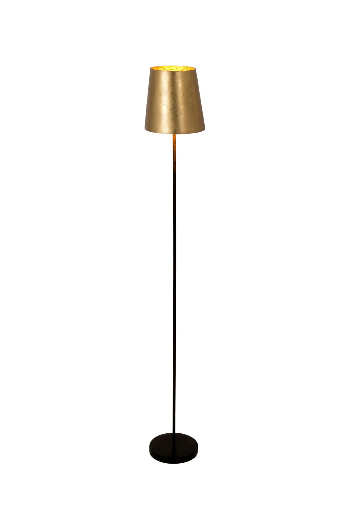 Gulvlampe Meteor hamret med skærm 