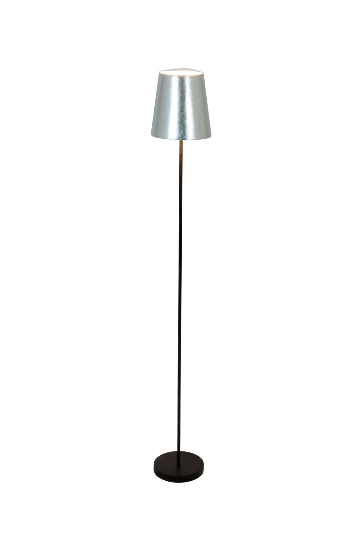 Gulvlampe Meteor hamret med skærm 