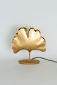 Lampada da tavolo Gingko martellata ovale 34x11 cm oro 