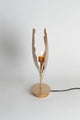 Lampada da tavolo Gingko martellata ovale 34x11 cm oro 