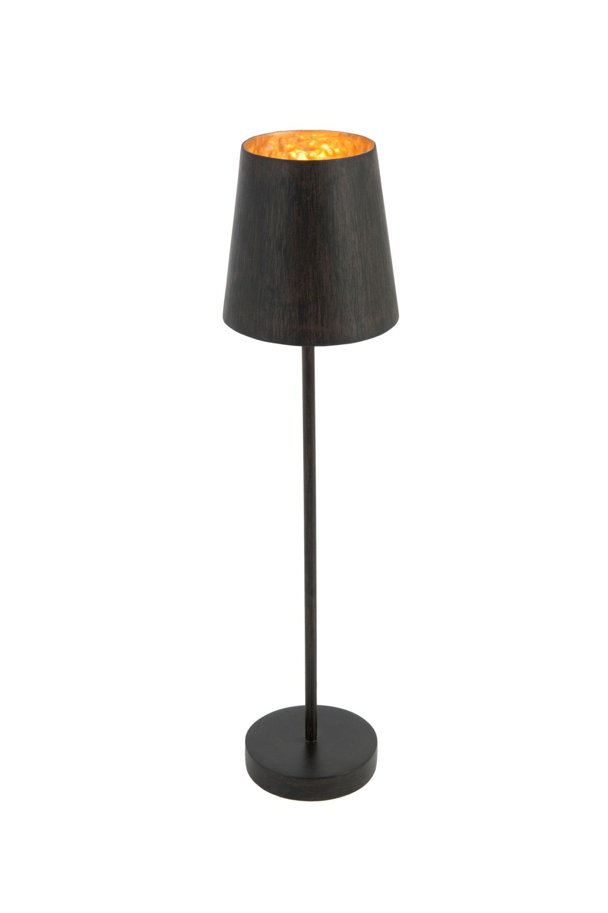 Lampada da tavolo Meteor Grande martellata con paralume 