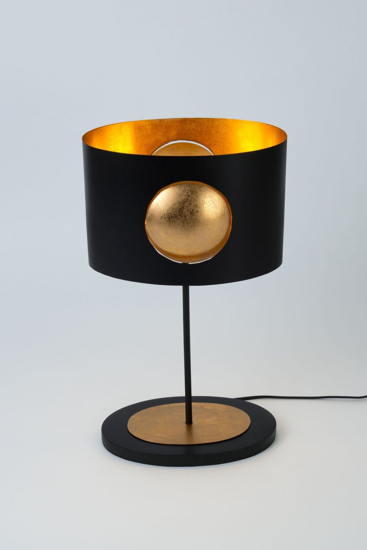 Lampada da tavolo Aurora Oval a 2 luci con paralume 