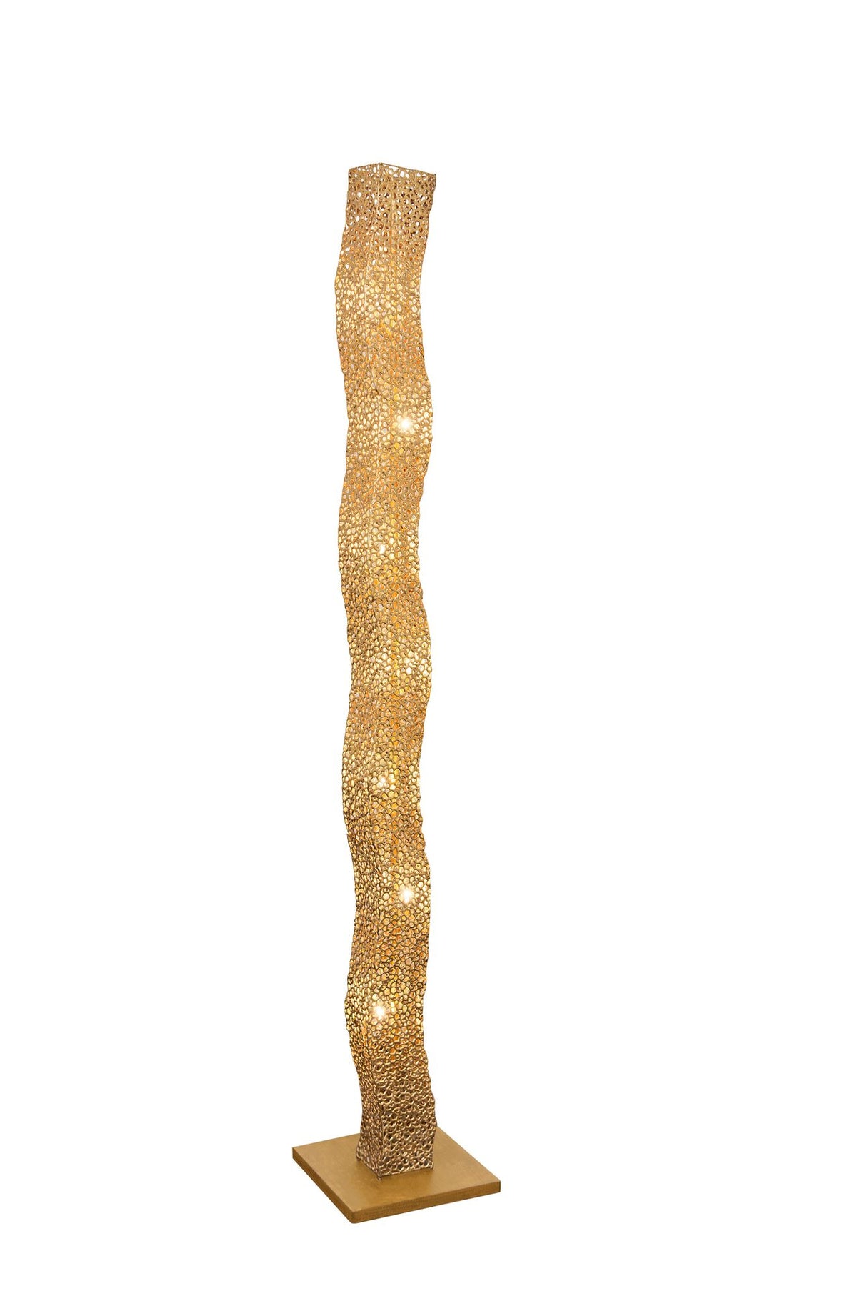 Lampada da terra Odissea a 7 luci con paralume 171 cm Oro 