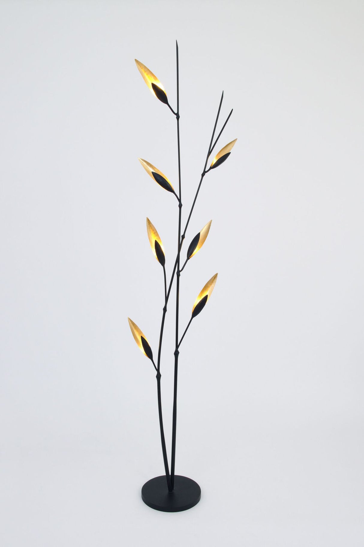 Stehleuchte Strelicie 7-flammig Rund 181 cm Gold