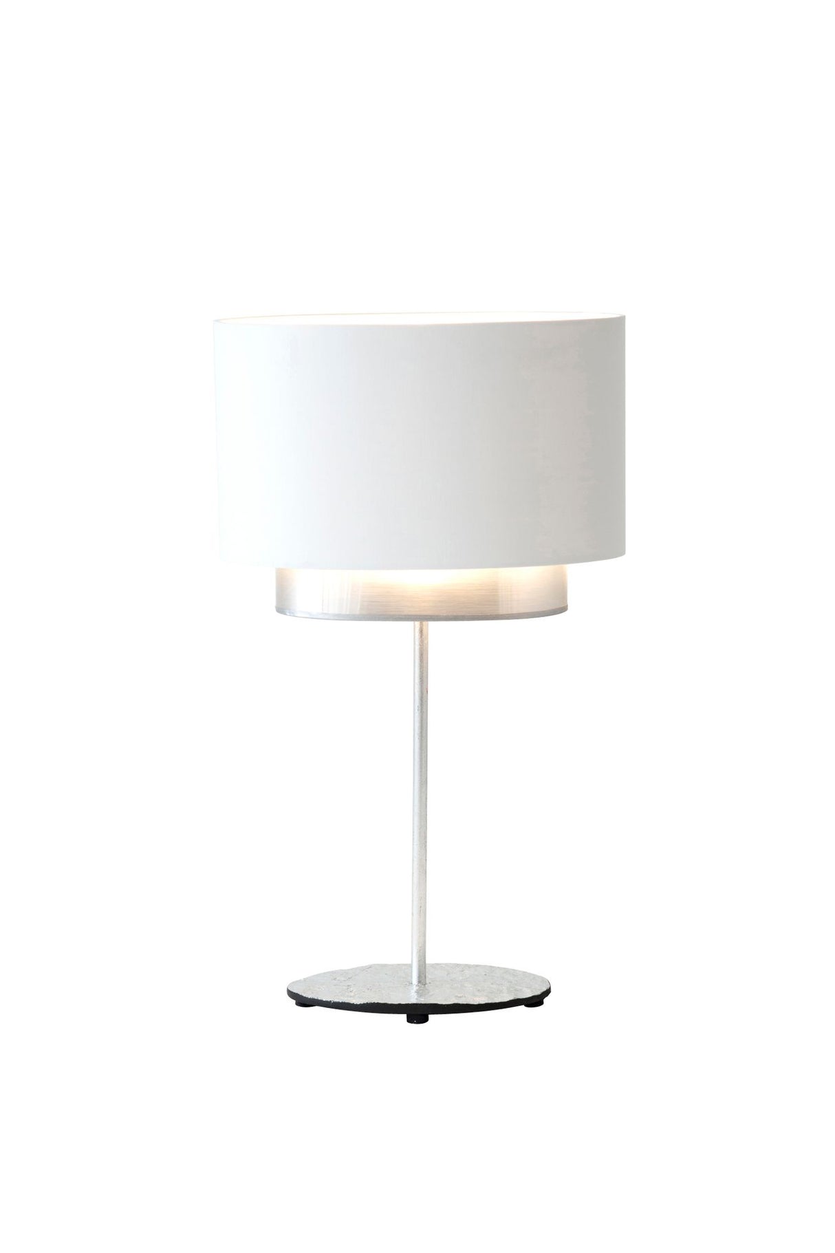 Lampada da tavolo Mattia Oval Perla Silk con paralume 