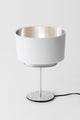 Lampada da tavolo Mattia Oval Perla Silk con paralume 