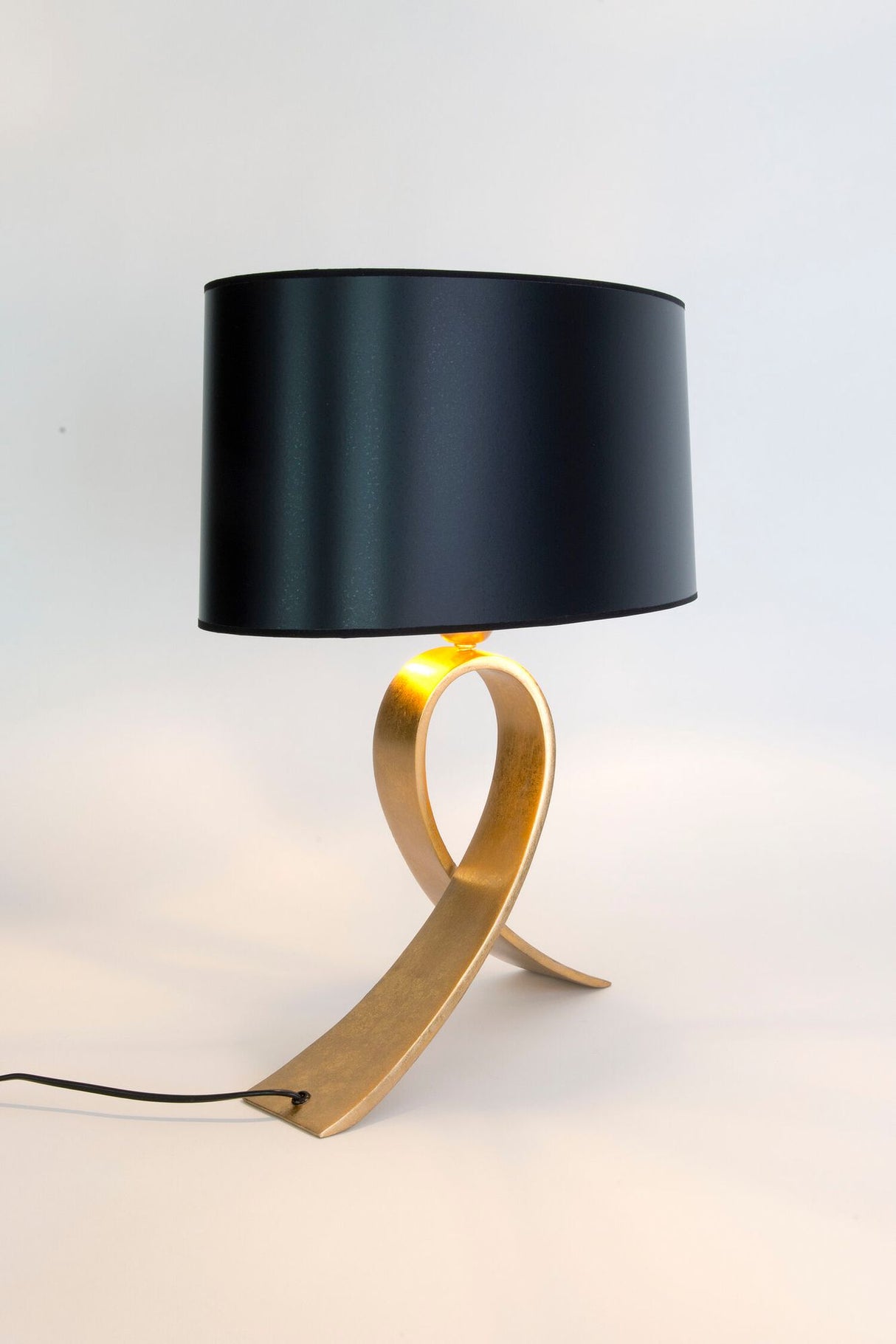 Tischlampe Ciclo Oval mit Schirm 40x22cm