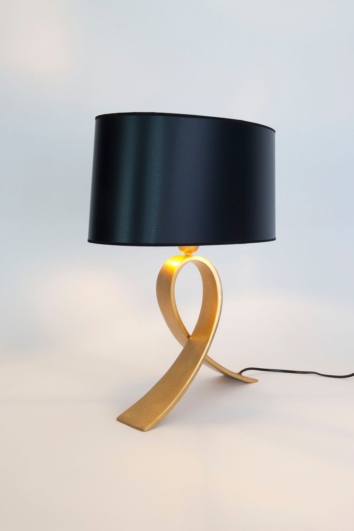 Tischlampe Ciclo Oval mit Schirm 40x22cm