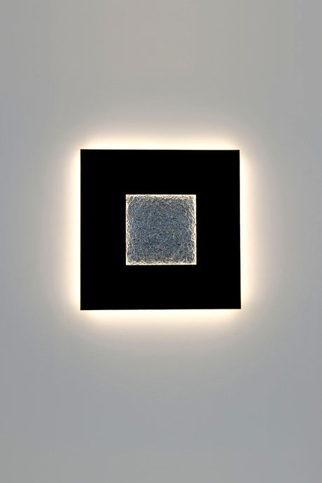 LED-Wandleuchte Eclipse Gross dimmbar gehämmert mit Scheibe (1)