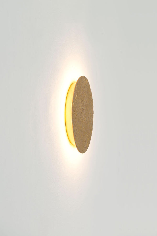 LED-Wandleuchte Meteor Piccolo dimmbar Rund Ø 27cm von Holländer mit gehämmerter Eisenoberfläche