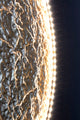 LED-Wandleuchte Luna Mega Xxl dimmbar gehämmert mit Scheibe