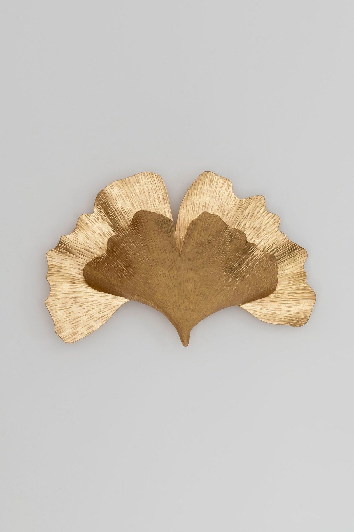 Applique Ginkgo Uno a 2 luci martellata, rotonda 38x12 cm 