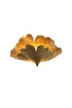 Applique Ginkgo Due a 2 luci martellata rotonda 32x11cm 