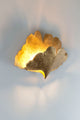 Applique Ginkgo Due a 2 luci martellata rotonda 32x11cm 